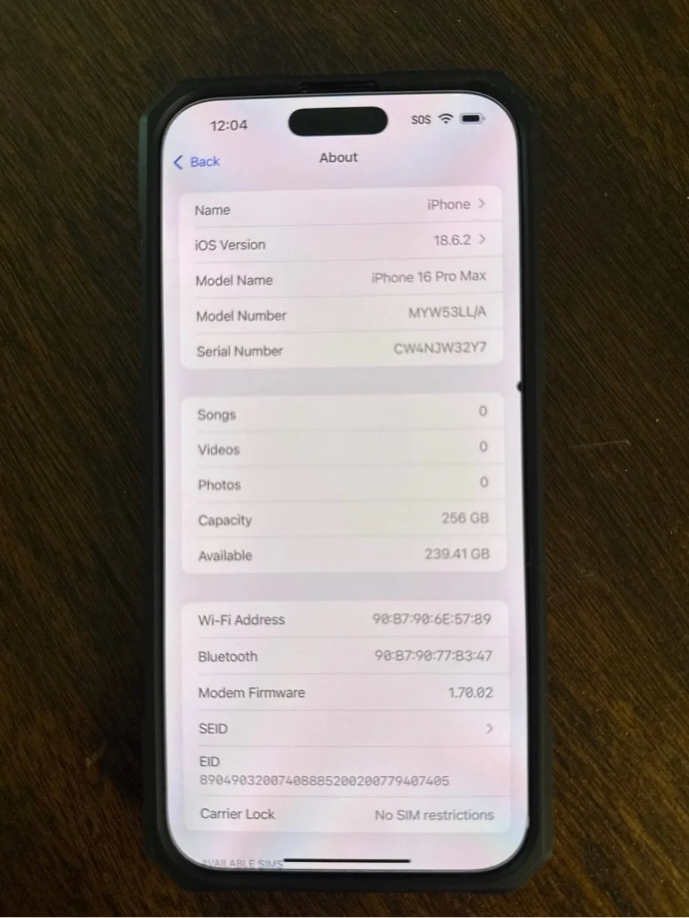 Apple iPhone 16 Pro Max 256gb Unlocked